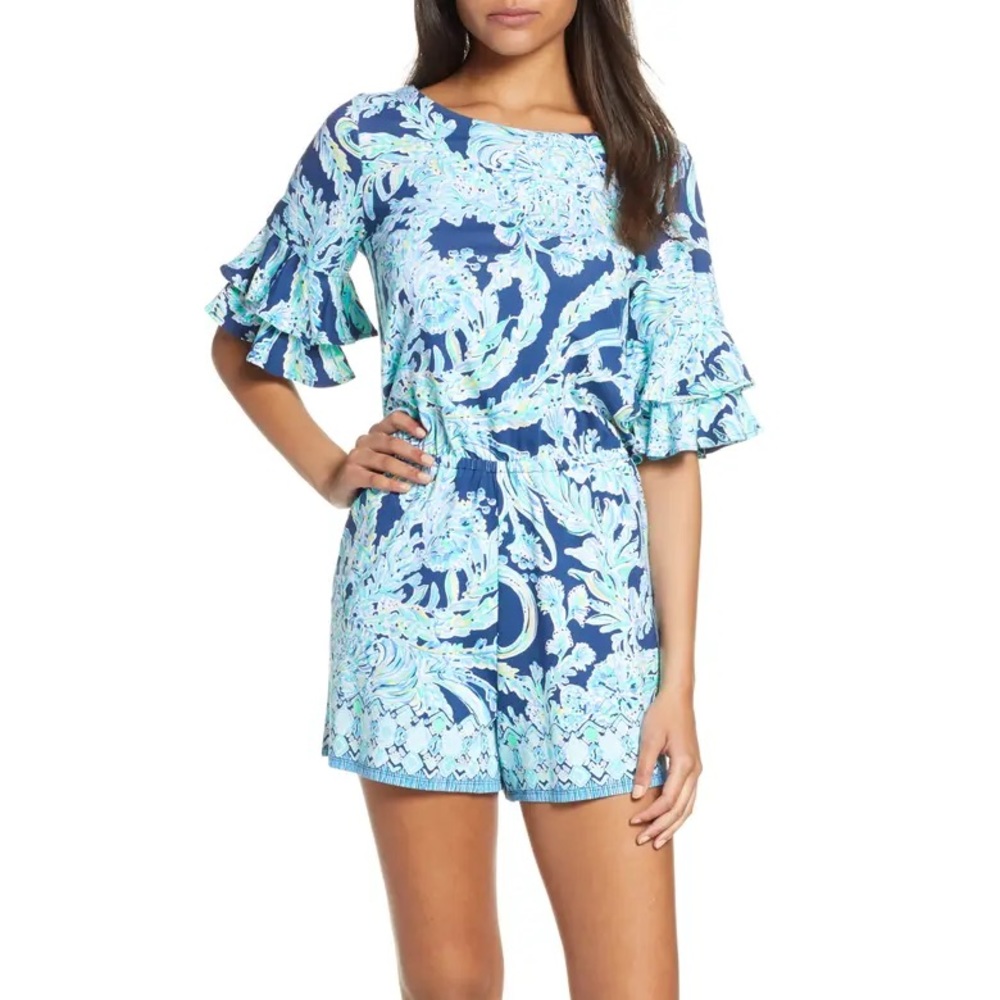 Lilly Pulitzer Lula Ruffle Sleeve Romper